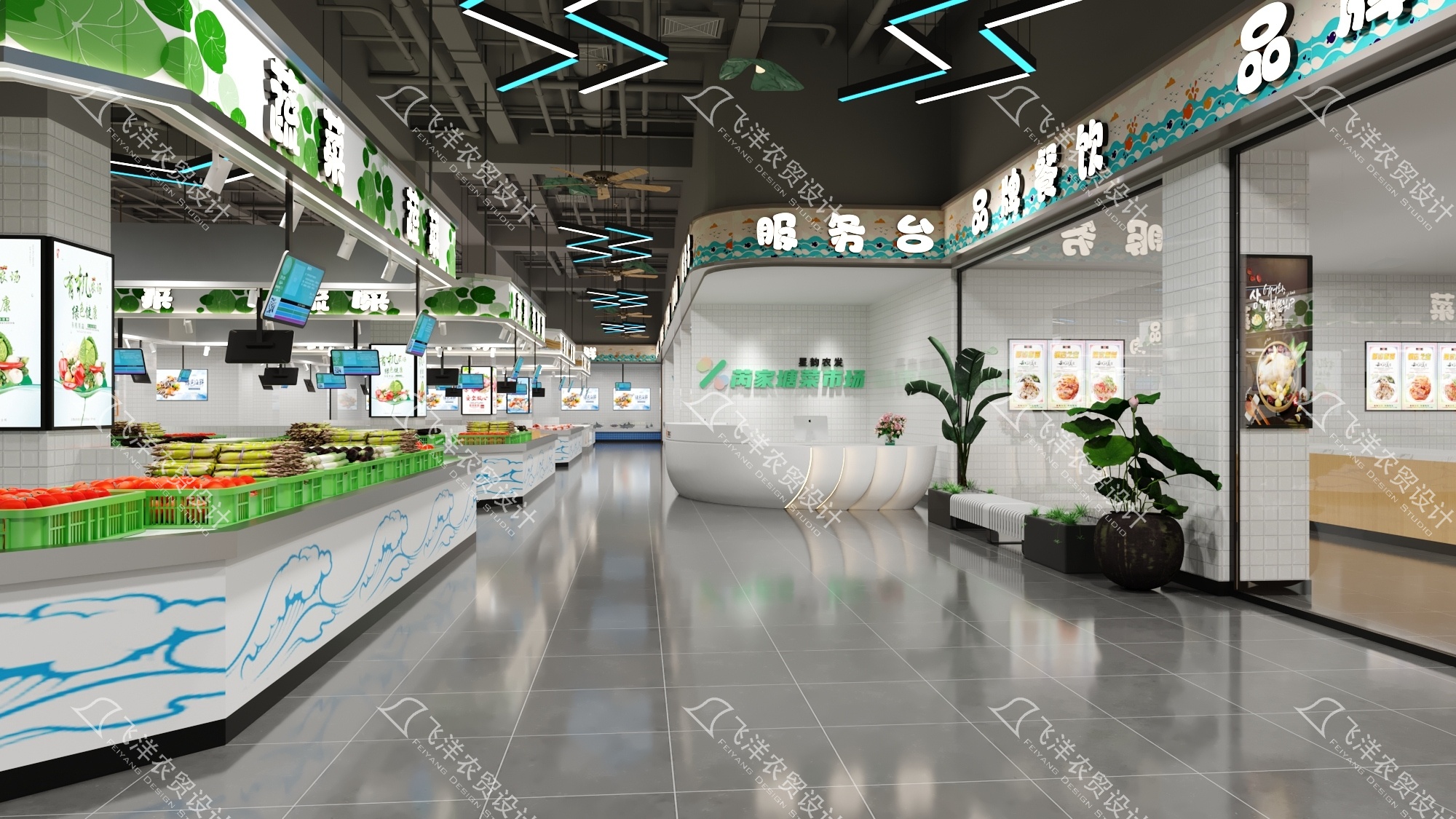 菜市场设计公司_飞洋农贸设计