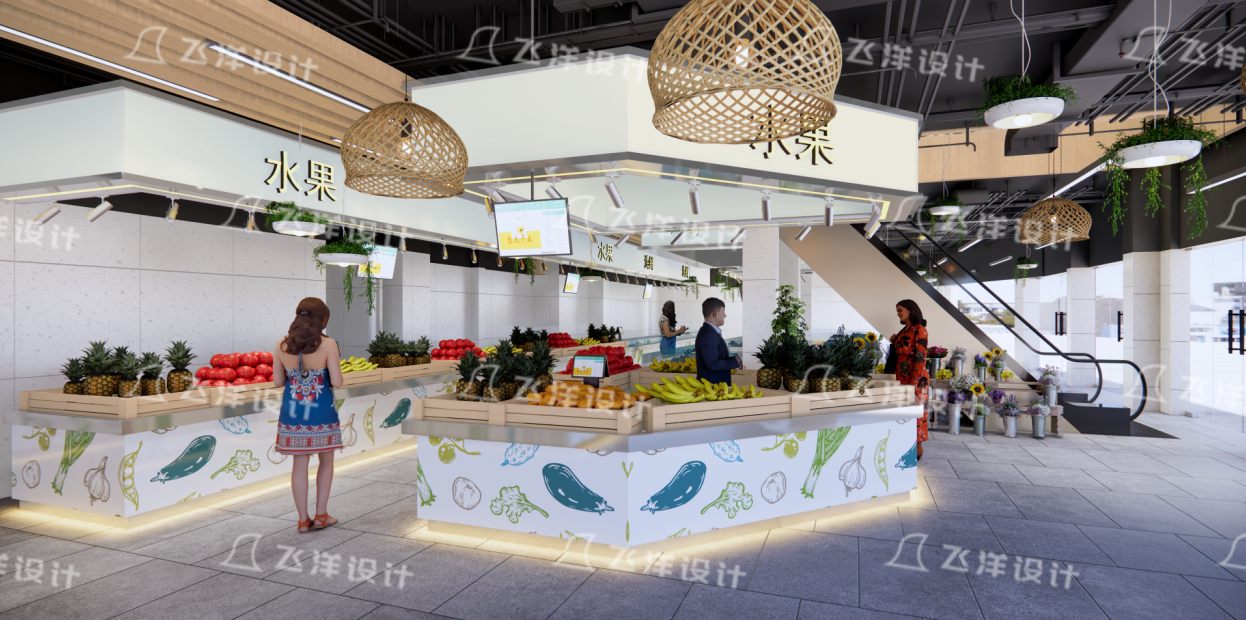 小型菜市场设计案例_飞洋农贸市场设计
